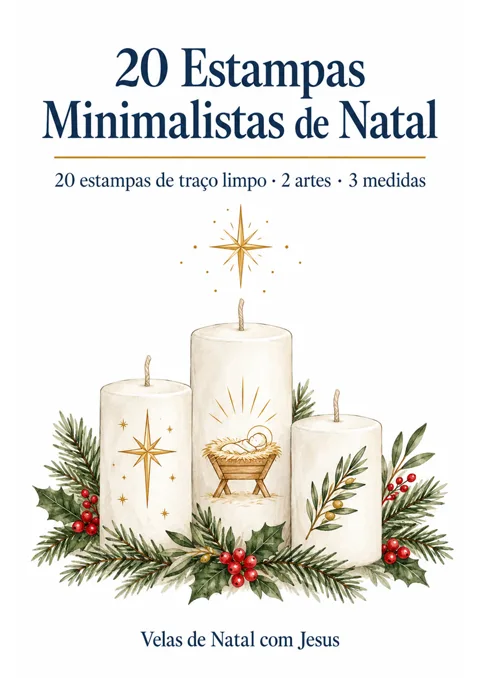 Capa — 20 Estampas Minimalistas de Natal