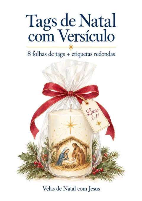 Capa — Tags de Natal com Versículo